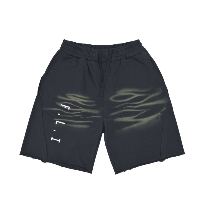 F.L.I Heavyweight Vintage Washed Tiger Stripes Short Pants - 360 GSM
