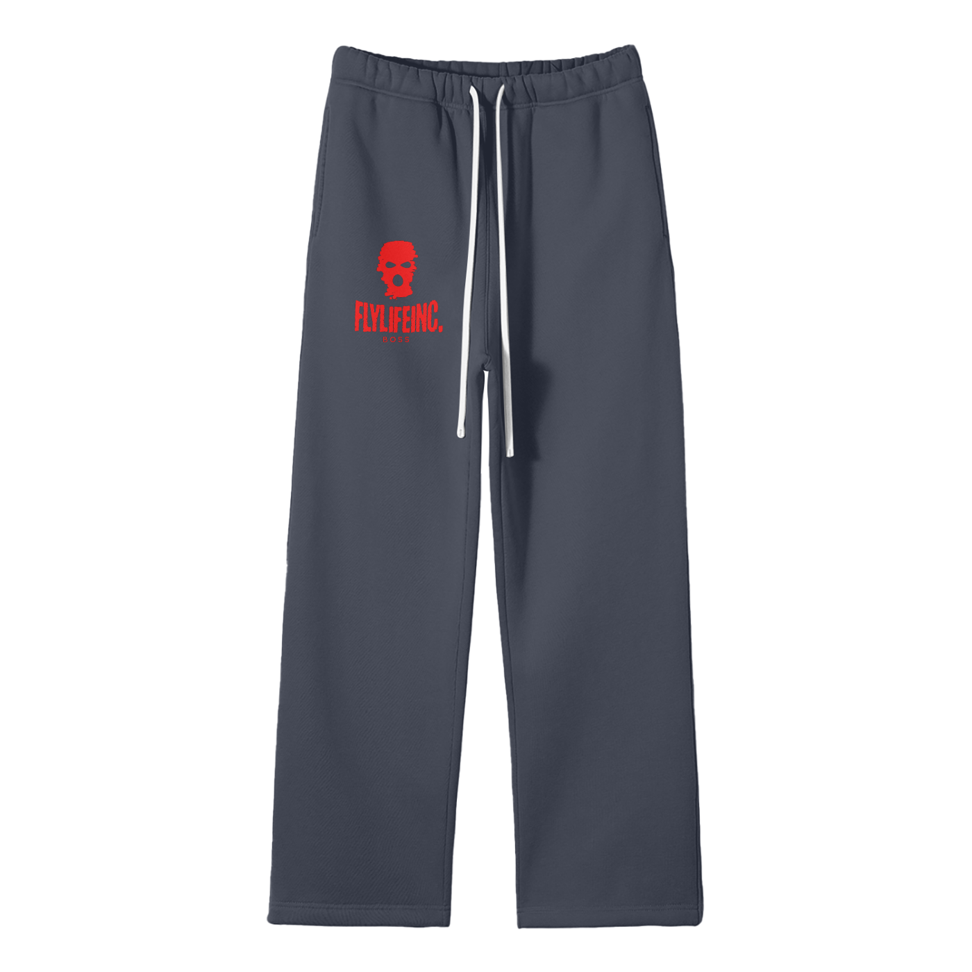 FlyLifeInc. Streetwear Unisex Solid Color Fleece Straight Leg Pants