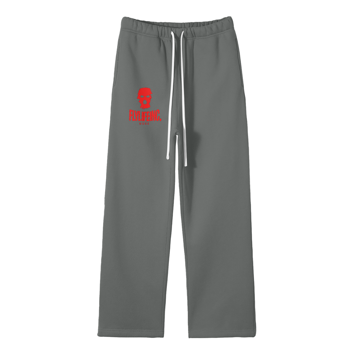 FlyLifeInc. Streetwear Unisex Solid Color Fleece Straight Leg Pants
