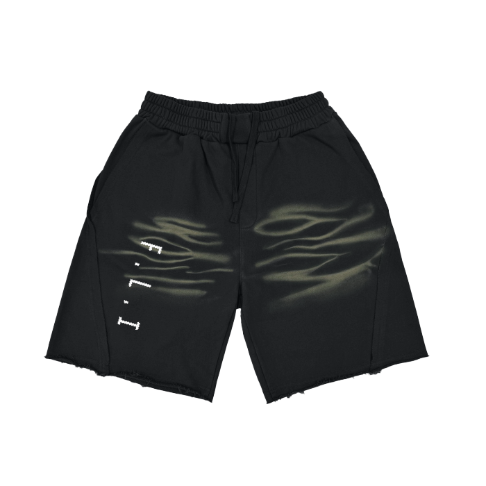 F.L.I Heavyweight Vintage Washed Tiger Stripes Short Pants - 360 GSM