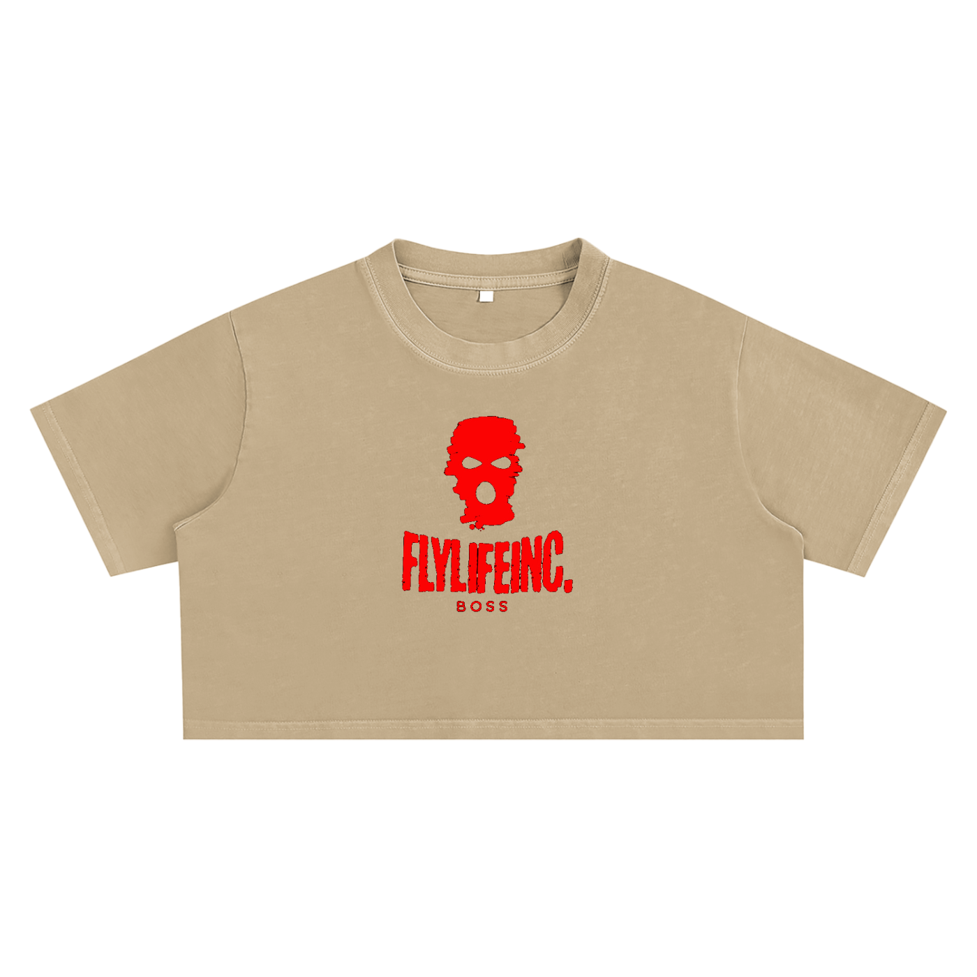 Ladies FlyLifeInc. Snow Washed Crop Top