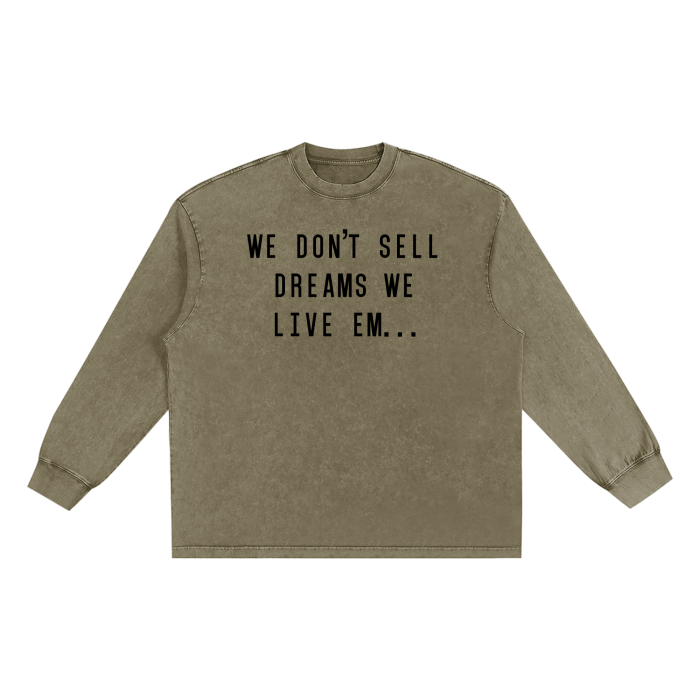 F.L.I Snow Washed Oversize Long Sleeve T-shirt