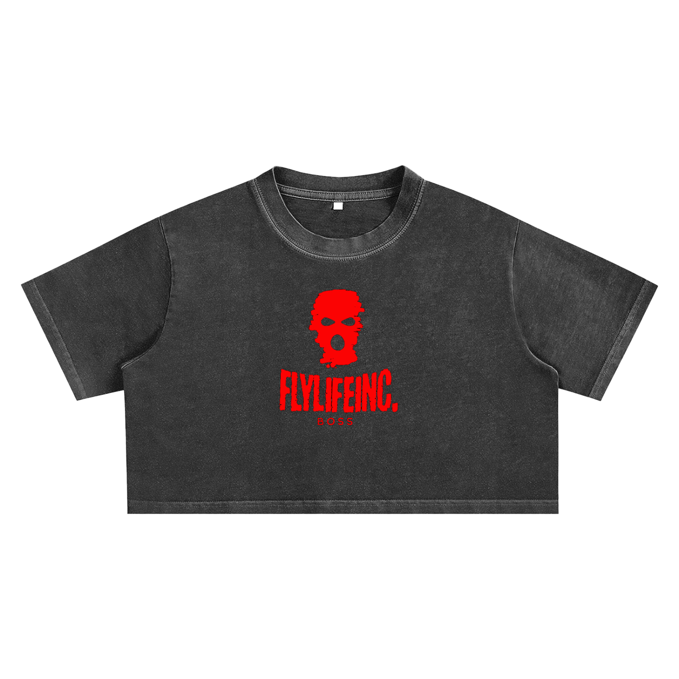 Ladies FlyLifeInc. Snow Washed Crop Top