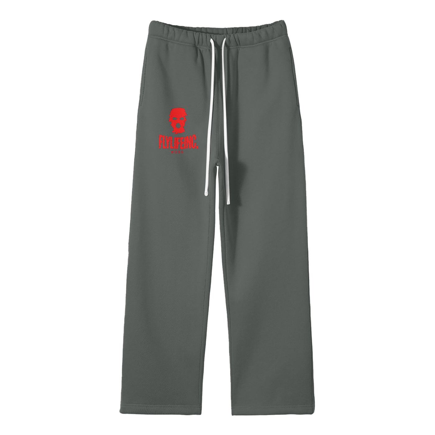 FlyLifeInc. Streetwear Unisex Solid Color Fleece Straight Leg Pants