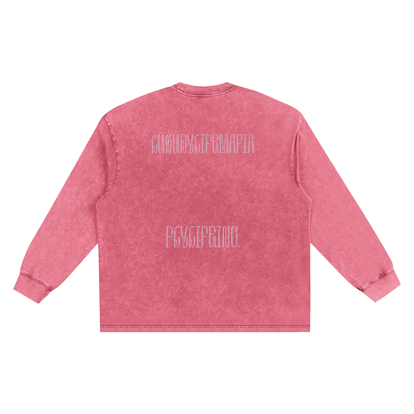 Luxury Life Mafia Washed Oversize Long Sleeve T-shirt