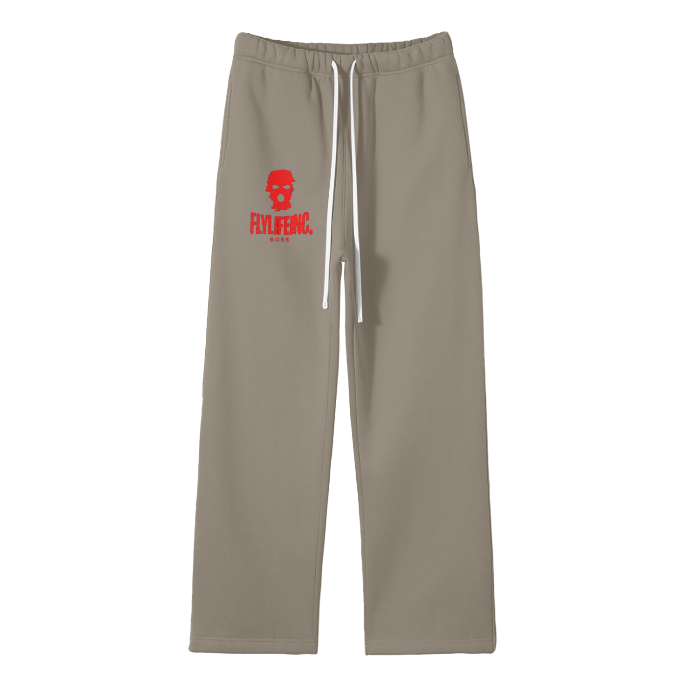 FlyLifeInc. Streetwear Unisex Solid Color Fleece Straight Leg Pants