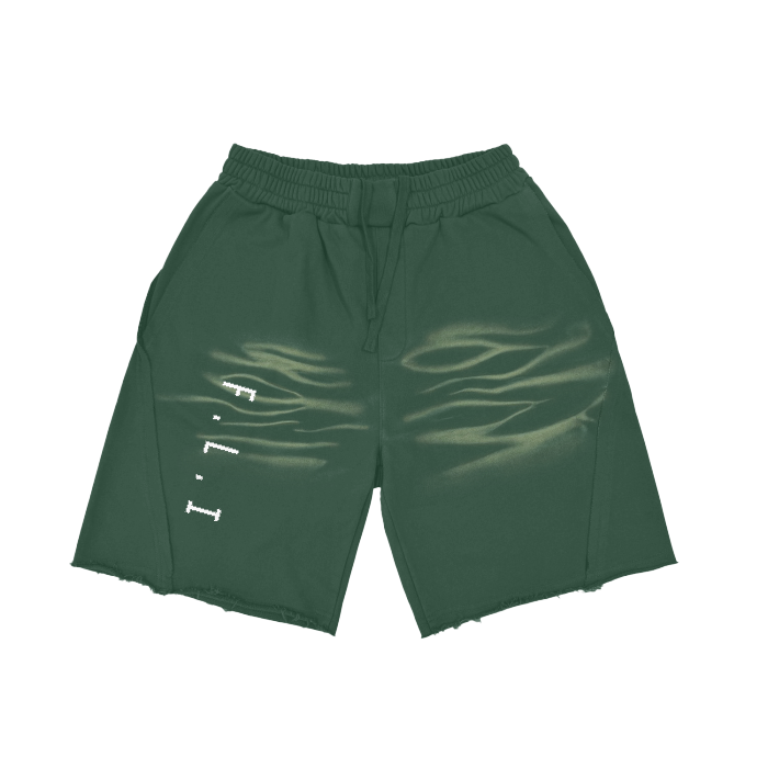 F.L.I Heavyweight Vintage Washed Tiger Stripes Short Pants - 360 GSM