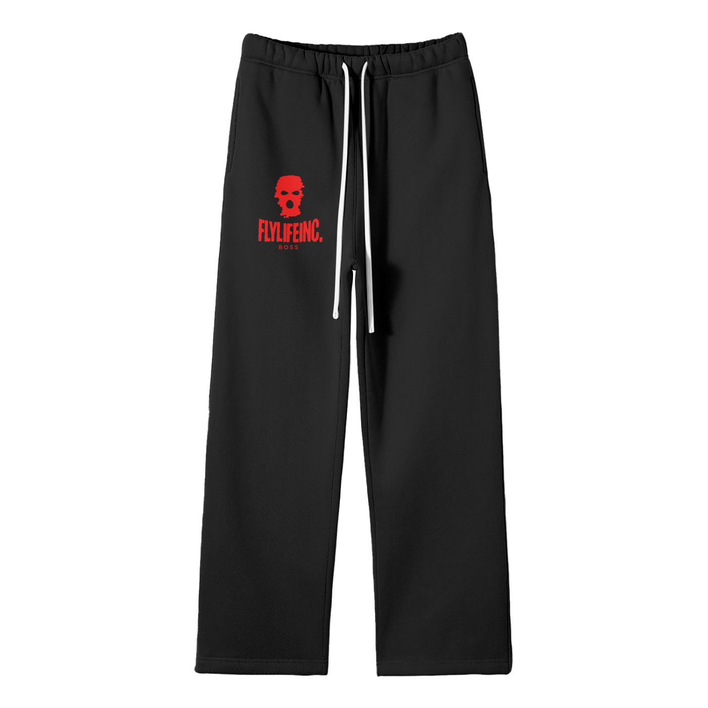 FlyLifeInc. Streetwear Unisex Solid Color Fleece Straight Leg Pants
