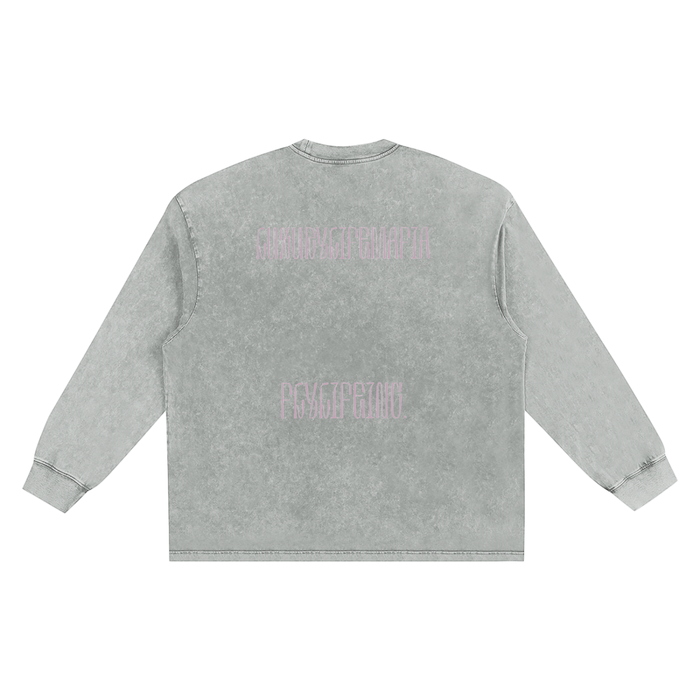 Luxury Life Mafia Washed Oversize Long Sleeve T-shirt