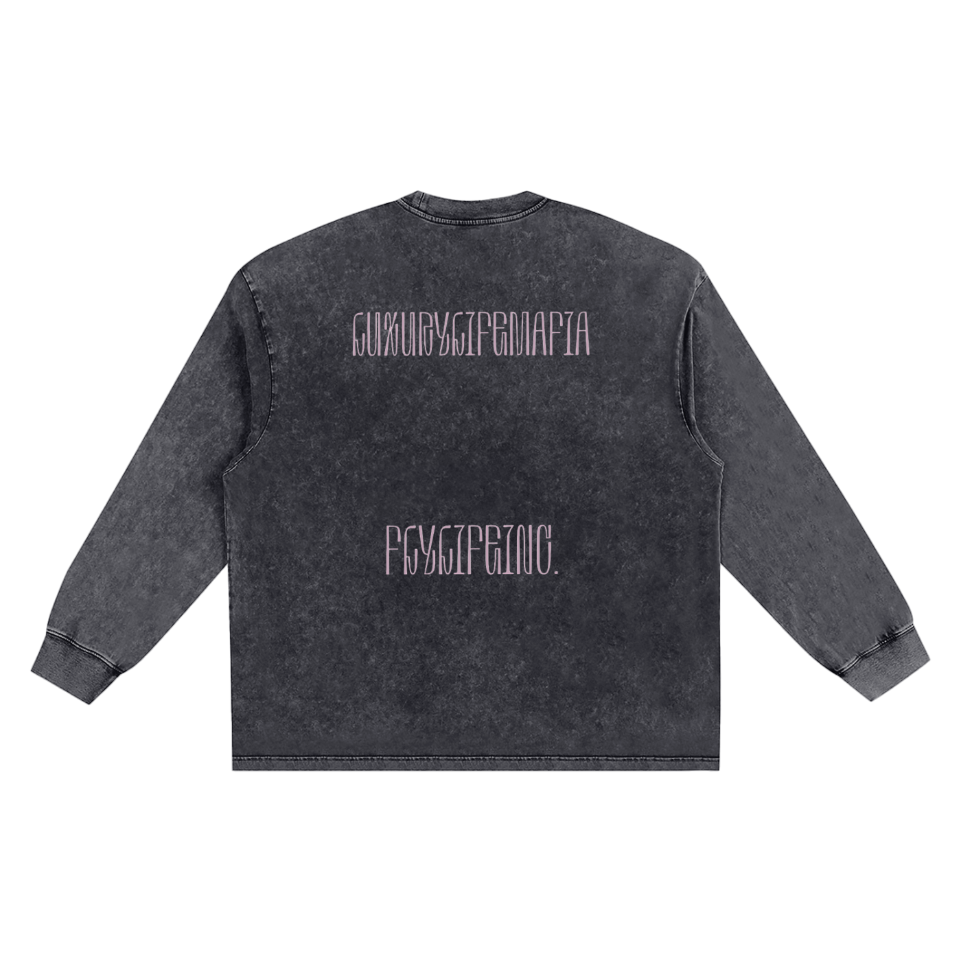 Luxury Life Mafia Washed Oversize Long Sleeve T-shirt
