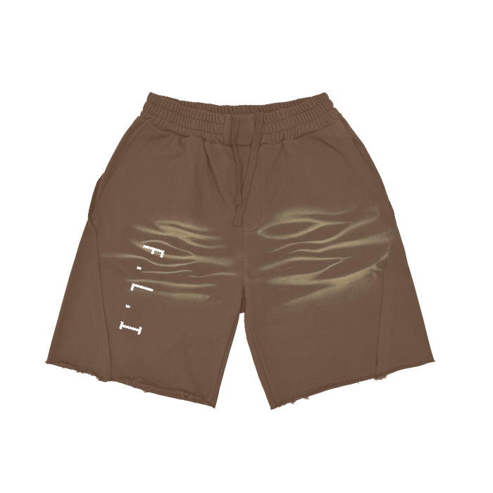 F.L.I Heavyweight Vintage Washed Tiger Stripes Short Pants - 360 GSM