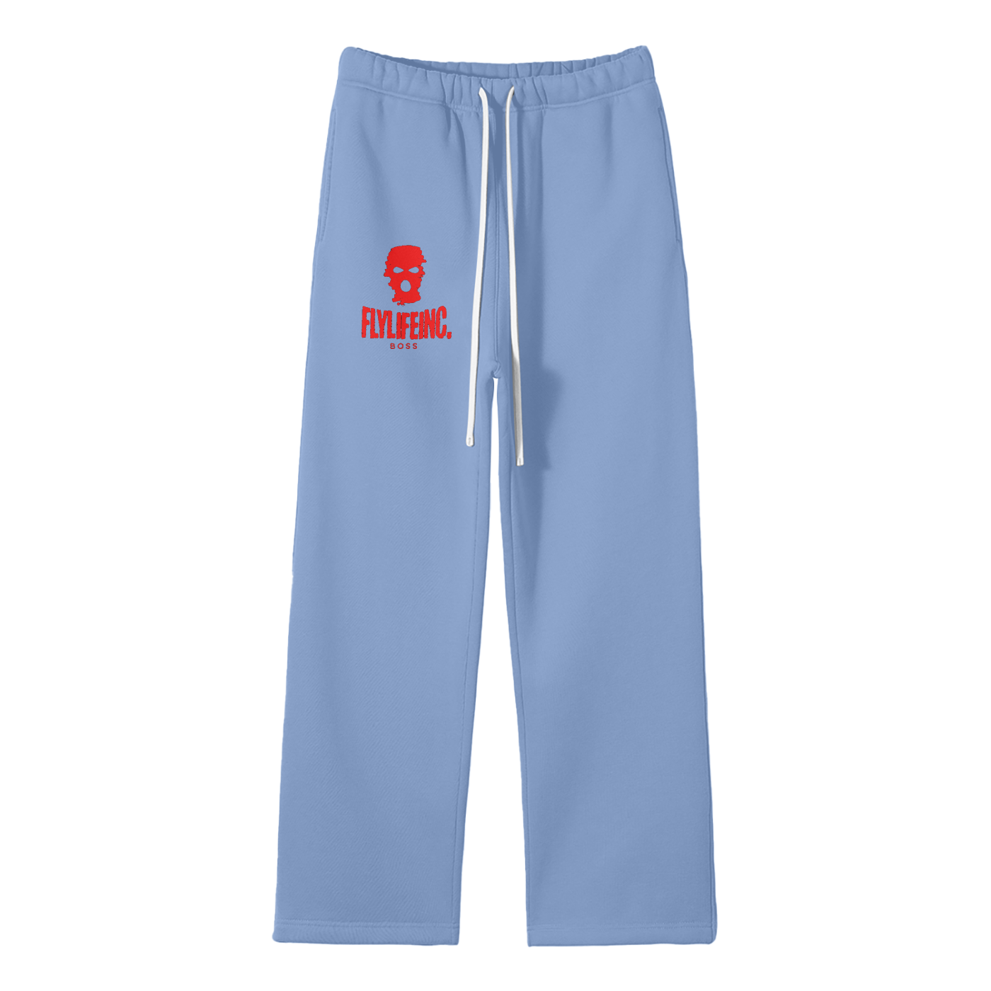 FlyLifeInc. Streetwear Unisex Solid Color Fleece Straight Leg Pants
