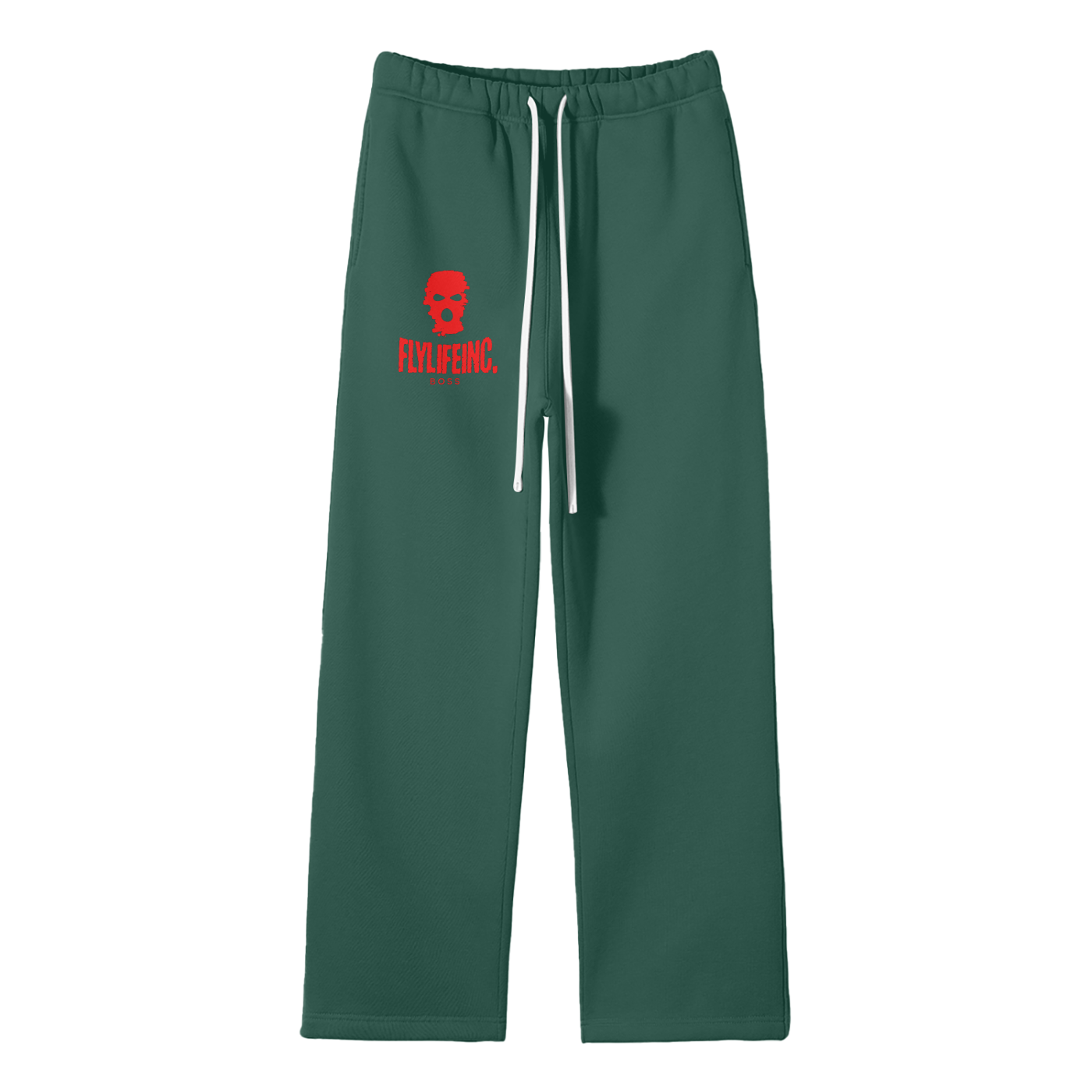 FlyLifeInc. Streetwear Unisex Solid Color Fleece Straight Leg Pants