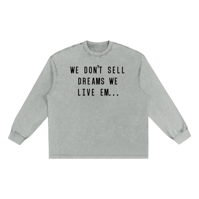 F.L.I Snow Washed Oversize Long Sleeve T-shirt