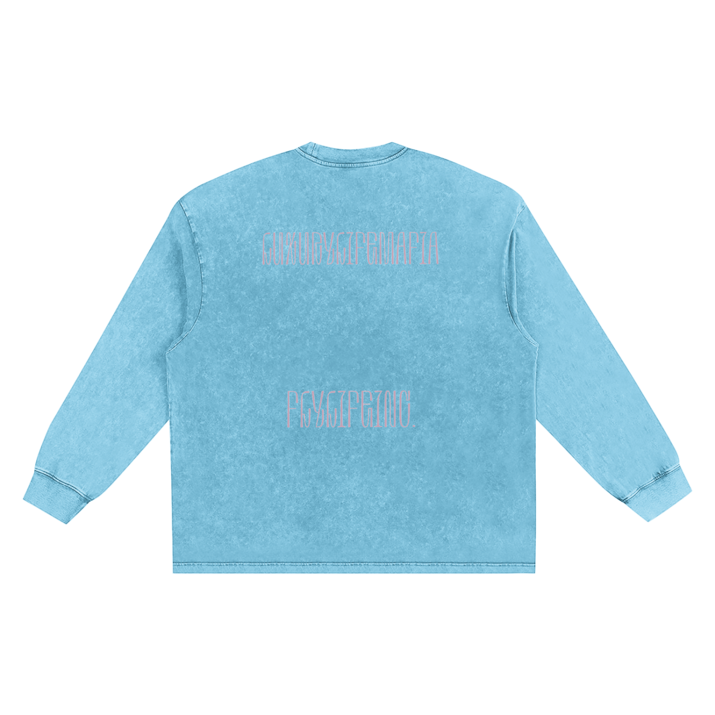 Luxury Life Mafia Washed Oversize Long Sleeve T-shirt