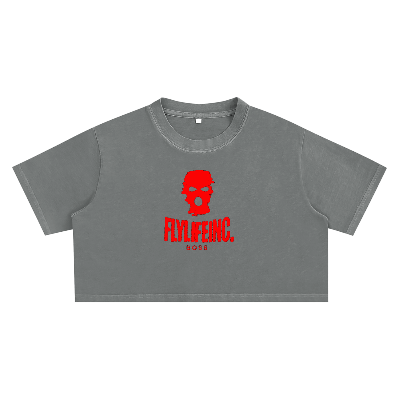 Ladies FlyLifeInc. Snow Washed Crop Top