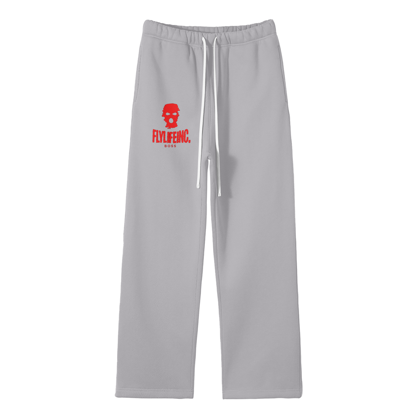 FlyLifeInc. Streetwear Unisex Solid Color Fleece Straight Leg Pants