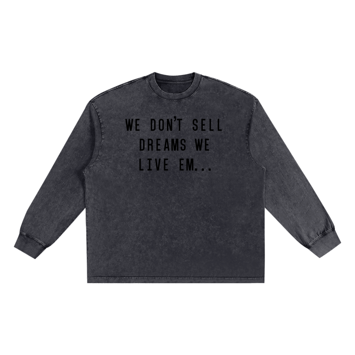 F.L.I Snow Washed Oversize Long Sleeve T-shirt