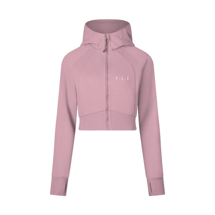 F.L.I Cropped Zip-Through Hoodie