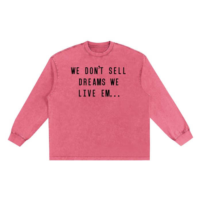 F.L.I Snow Washed Oversize Long Sleeve T-shirt