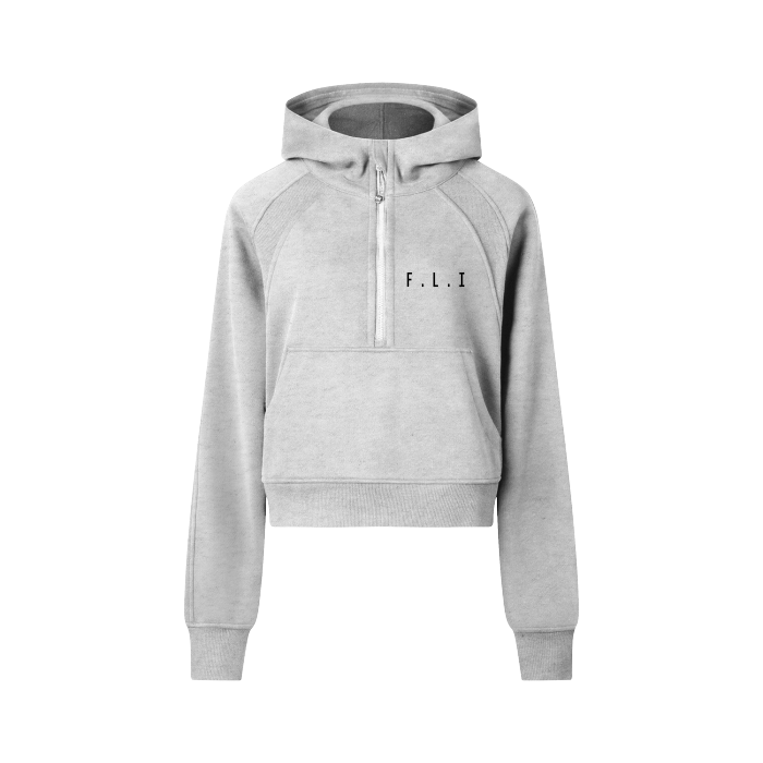 F.L.I Cropped Half-Zip Hoodie