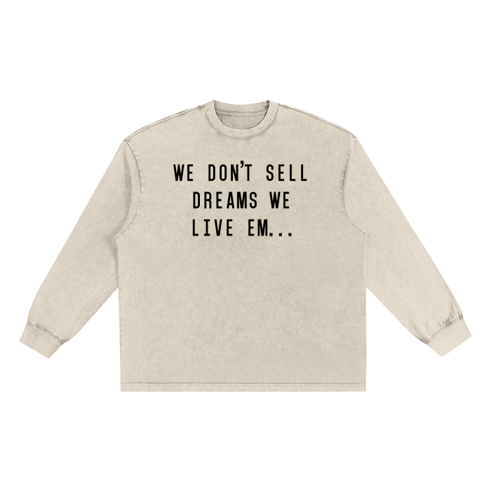 F.L.I Snow Washed Oversize Long Sleeve T-shirt