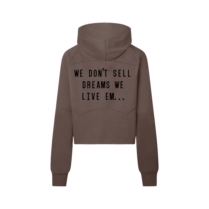 F.L.I Cropped Half-Zip Hoodie