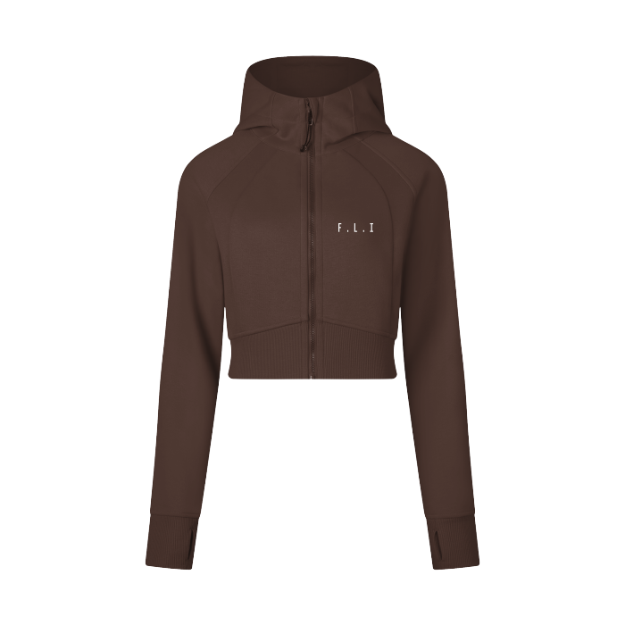 F.L.I Cropped Zip-Through Hoodie