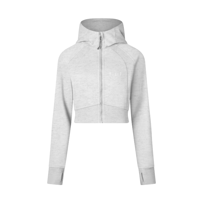 F.L.I Cropped Zip-Through Hoodie